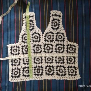 Monochrome Mosaic Crop Top