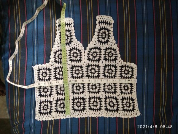 Monochrome Mosaic Crop Top